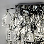 Бра с хрустальными подвесками в виде капель Antoine Crystal Drops Chrome Wall Lamp варинант исполнения - 2 | Loft Concept в Уфе