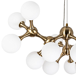 Люстра с плафонами из стеклянных шаров Pearls Suspension Brass Chandelier варинант исполнения - 3 | Loft Concept в Уфе