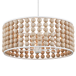 Люстра в форме цилиндра с вставками из деревянных бусин Wooden Beads варинант исполнения - 2 | Loft Concept в Уфе