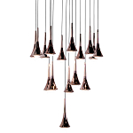 Люстра светодиодная с акриловыми конусообразными плафономи розовое золото Astra 60   варинант исполнения - 1 | Loft Concept в Уфе