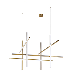 Люстра с 8-ю пересекающимися цилиндрическими плафонами на тонких тросах Trumpet tube варинант исполнения - 6 | Loft Concept в Уфе