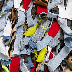 Ковер прямоугольный разноцветный из джинсовой одежды Zero Waste варинант исполнения - 3 | Loft Concept в Уфе