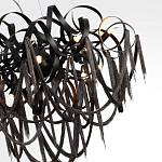 Люстра подвесная с объемной композицией из скрученных лент и металлических цепочек Atlantis Chain варинант исполнения - 5 | Loft Concept в Уфе