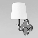 Бра с белым текстильным абажуром и фигурным основанием с зеркальной вставкой Vitorino варинант исполнения - 8 | Loft Concept в Уфе