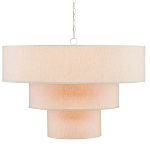 Люстра круглая трехъярусная с тканевыми абажурами Light Soft Glow варинант исполнения - 1 | Loft Concept в Уфе