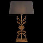 Настольная лампа на ажурном чугунном основании с серым абажуром Openwork Lamp варинант исполнения - 2 | Loft Concept в Уфе