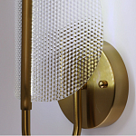 Бра с изогнутым рельефным плафоном Textured Glass варинант исполнения - 4 | Loft Concept в Уфе