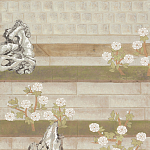 Обои ручная роспись The Art of Learning and Steps for the Flowers by Teo Yang Original colourway on Icefield India tea paper варинант исполнения - 1 | Loft Concept в Уфе