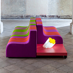 Дизайнерский кофейный стол на круглых ножках Poltronova T02 Pink Coffee Table варинант исполнения - 11 | Loft Concept в Уфе