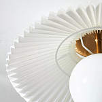 Потолочный светильник с белым плиссированным абажуром Headquarters варинант исполнения - 4 | Loft Concept в Уфе