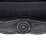 Кресло низкое в стиле прованс Черный Лен Louis French Armchair  варинант исполнения - 5 | Loft Concept в Уфе