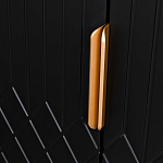 Комод черный округлой формы с рельефным фасадом Black Cut варинант исполнения - 3 | Loft Concept в Уфе