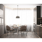 Кухонный гарнитур с серым глянцевым фасадом Onfroi Moss Grey Kitchen Set варинант исполнения - 3 | Loft Concept в Уфе