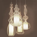 Подвесной светильник Wire Dream Pendant 1 Белый варинант исполнения - 2 | Loft Concept в Уфе