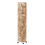 Торшер из перламутра на металлическом каркасе Indonesian Cylinder 2 варинант исполнения - 1 | Loft Concept в Уфе