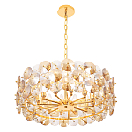 Люстра круглая золотого цвета с круглыми хрустальным элементами Solyria варинант исполнения - 5 | Loft Concept в Уфе