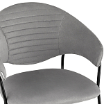 Серый стул с обивкой из искусственной замши Alexis варинант исполнения - 6 | Loft Concept в Уфе