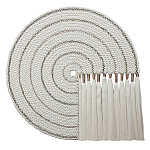 Художественный Гобелен Макраме White Disk Harmony варинант исполнения - 4 | Loft Concept в Уфе