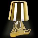 Настольная лампа фигурная золотого цвета с гладким абажуром Высота 16 см Sophia варинант исполнения - 3 | Loft Concept в Уфе