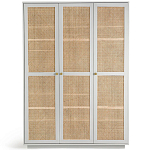 Шкаф с тремя дверцами из плетеного ротанга Tomio Wicker Furniture варинант исполнения - 1 | Loft Concept в Уфе