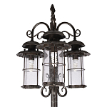 Уличный фонарь с тремя стеклянными плафонами и коваными элементами Elysian Lanterns варинант исполнения - 4 | Loft Concept в Уфе