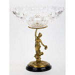 Чаша стеклянная прозрачная на бронзовой подставке с фигуркой девушки Eden Garden варинант исполнения - 3 | Loft Concept в Уфе