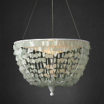 Люстра круглая с каскадом из декоративных элементов Sea Glass варинант исполнения - 4 | Loft Concept в Уфе