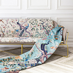 Трехместный диван на металлическом каркасе с цветочным принтом в стиле шинуазри Chinoiserie Birds on a Tree Sofa варинант исполнения - 8 | Loft Concept в Уфе