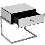 Тумбочка зеркальная с ящиком Mirror Chrome Cabinet варинант исполнения - 2 | Loft Concept в Уфе