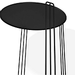 Стол журнальный круглый со столешницей из стекла Gold and Black Marble варинант исполнения - 3 | Loft Concept в Уфе