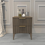 Тумба прикроватная коричневая с двумя ящиками Harper Line варинант исполнения - 2 | Loft Concept в Уфе