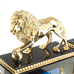 Настольный письменный набор из лазурита с декором в виде льва Golden Lion варинант исполнения - 4 | Loft Concept в Уфе