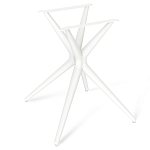 Стол обеденный с круглой столешницей из керамики на четырех белых ножках Sand Ceramics варинант исполнения - 5 | Loft Concept в Уфе