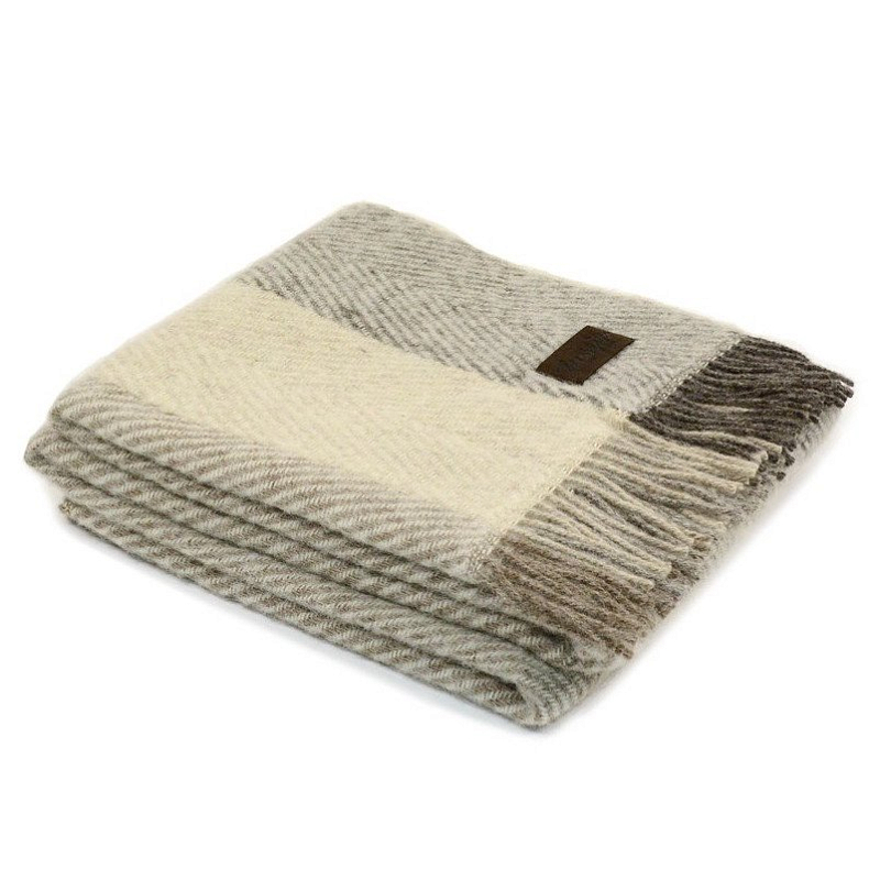 Плед VADSO SPINA 1001 Marzotto Бежево-серый в Уфе | Loft Concept 