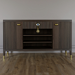 Комод-буфет Elsa Dreams Walnut с открытыми полками   варинант исполнения - 5 | Loft Concept в Уфе