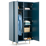 Шкаф двухдверный Scale Ornament Blue Wardrobe варинант исполнения - 6 | Loft Concept в Уфе