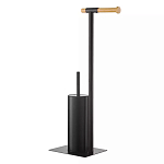 Держатель для туалетной бумаги с ершиком Black Bathroom Accessory варинант исполнения - 3 | Loft Concept в Уфе