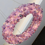 Люстра кргулая из фиолетового хрустального камня Purple Diamond варинант исполнения - 2 | Loft Concept в Уфе