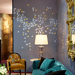 Обои ручная роспись Gingko Colourway SC-98 on Gun Metal dyed silk варинант исполнения - 2 | Loft Concept в Уфе