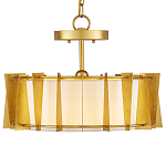 Потолочный светильник круглый с каркасом в форме треугольников и тканевым абажуром Brutal Light варинант исполнения - 1 | Loft Concept в Уфе