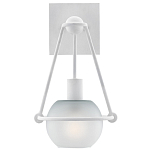 Бра белое с матовым стеклянным плафоном в форме шара White Lighthouse варинант исполнения - 2 | Loft Concept в Уфе