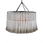Люстра серая плетеная с кисточками Boho Tassel Chandelier варинант исполнения - 1 | Loft Concept в Уфе