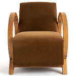 Кресло с круглыми деревянными подлокотниками Modesto Chair варинант исполнения - 2 | Loft Concept в Уфе