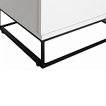 Шкаф-витрина белая с полками и стеклянной дверью Strict Lines варинант исполнения - 5 | Loft Concept в Уфе