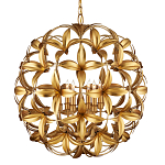 Люстра в форме шара из золотых лепестков Hanging Flowers варинант исполнения - 1 | Loft Concept в Уфе