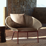 Дизайнерское уличное кресло с веревочной спинкой PETALO Armchair варинант исполнения - 8 | Loft Concept в Уфе