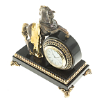 Часы настольные бронзовые с декором в виде коня Horse Stone Clock варинант исполнения - 6 | Loft Concept в Уфе