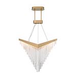 Люстра золотого цвета в форме галочки с каскадом длинных прозрачных трубок Eurofase варинант исполнения - 2 | Loft Concept в Уфе