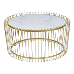 Журнальный столик с столешницей из мрамора на металлическом основании Table Vertical Planes варинант исполнения - 1 | Loft Concept в Уфе