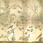 Обои ручная роспись Badminton Deep Rich Gold gilded paper варинант исполнения - 1 | Loft Concept в Уфе